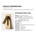 3W Rotating Bedroom Modern Wall Light Sofrey Selects tag1