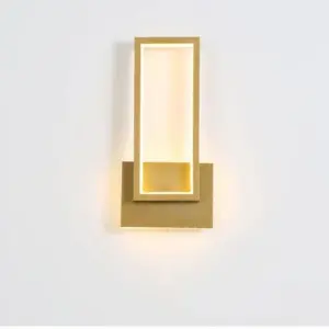 LumiDazzle - Luxurious gold LED wall lamp with minimalist design