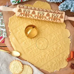 🍪Christmas Wooden Embossed Rolling Pins for Holiday Baking