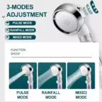 3 Mode Adjustable Turbocharged Shower Head tag1