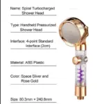 3 Mode Adjustable Turbocharged Shower Head tag1
