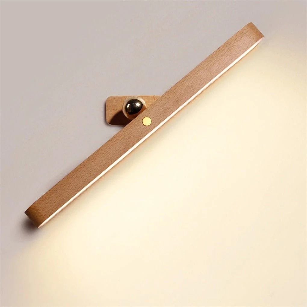 3 Modes Portable Cordless Touch Wood Light Bar -