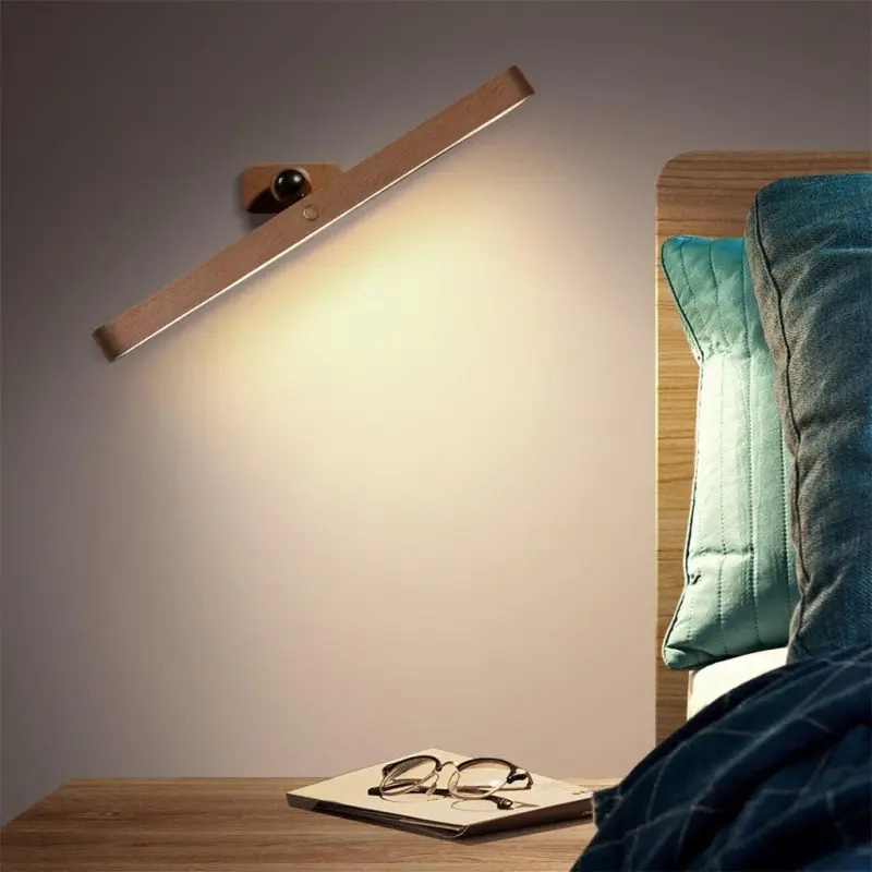 3 Modes Portable Cordless Touch Wood Light Bar