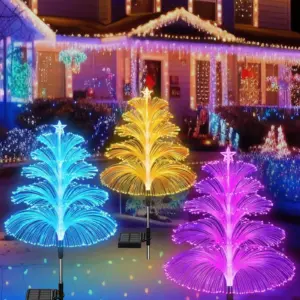 3 Pack Solar Jellyfish Lamps with Five Layers