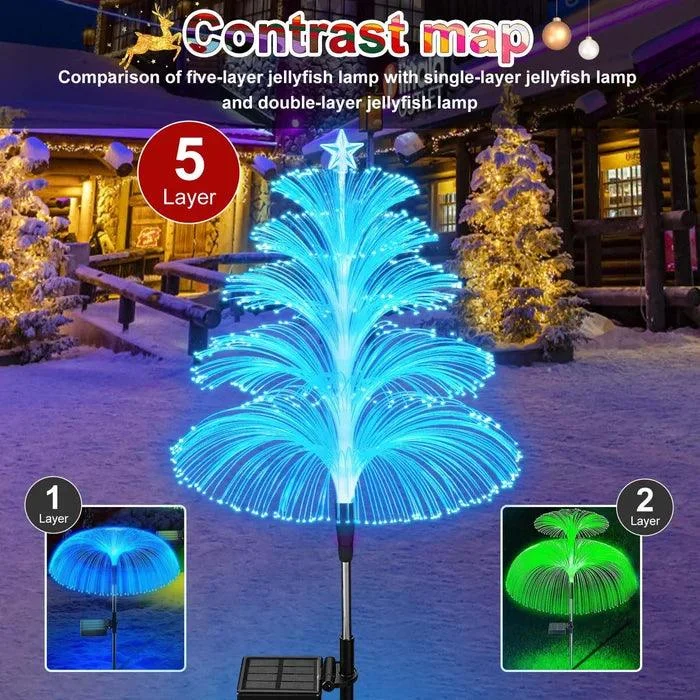 3 Pack Solar Jellyfish Lamps with Five Layers -  - #tag1#