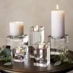 3 Piece Cube Crystal Candle Holder tag1