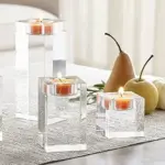 3 Piece Cube Crystal Candle Holder tag1