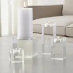 3 Piece Cube Crystal Candle Holder tag1