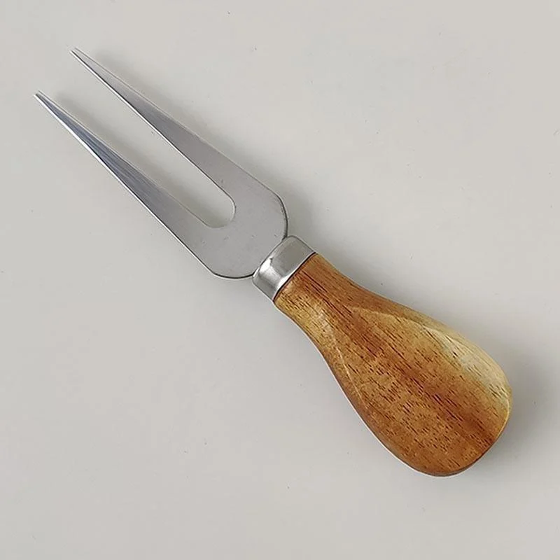 3 Piece Stainless Steel Wooden Handle Cheese Knife Set -  - #tag1#