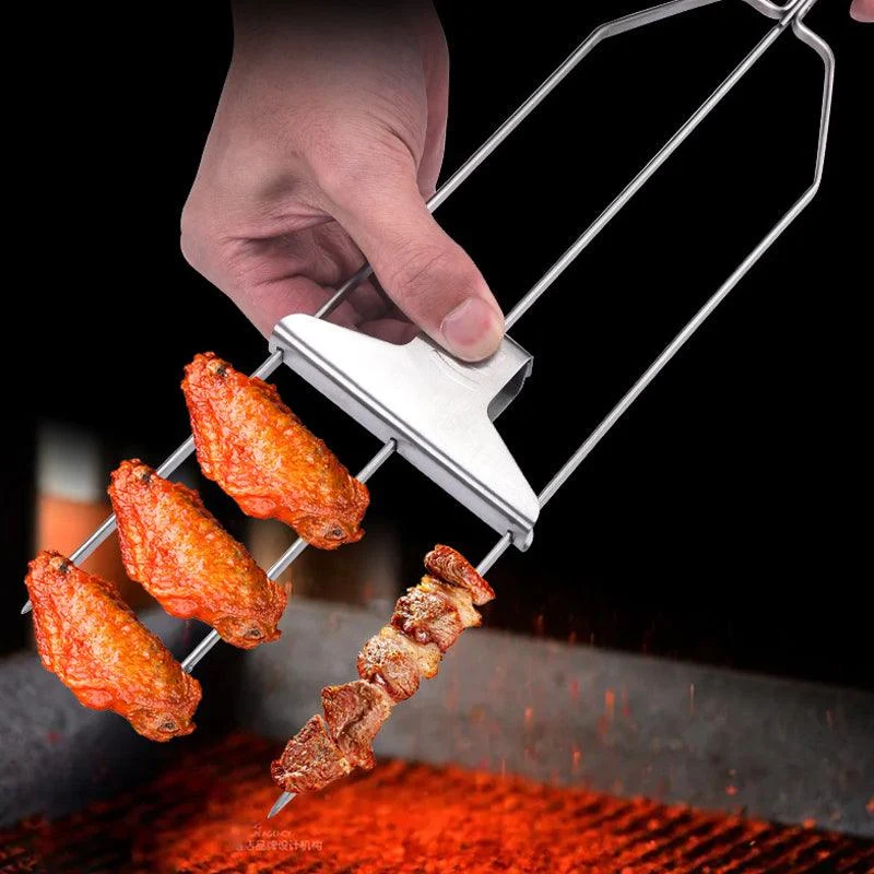 3 Way Grilling Skewers, Stainless Steel Skewers for BBQ -  - #tag1#