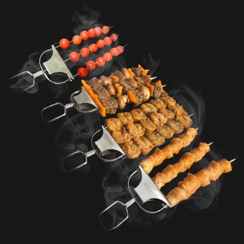 3 Way Grilling Skewers, Stainless Steel Skewers for BBQ -  - #tag1#