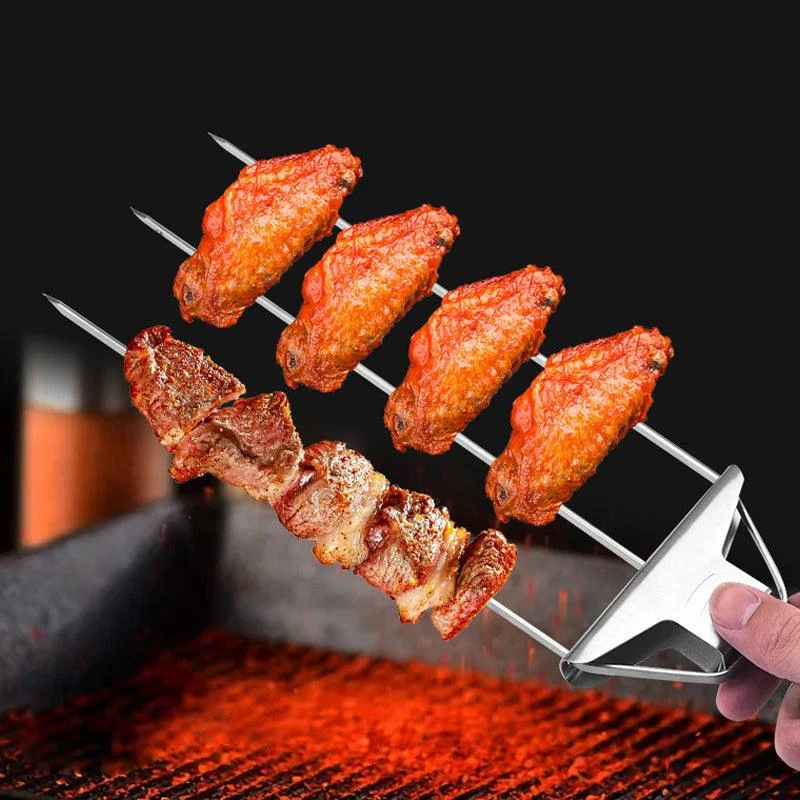 3 Way Grilling Skewers, Stainless Steel Skewers for BBQ -  - #tag1#