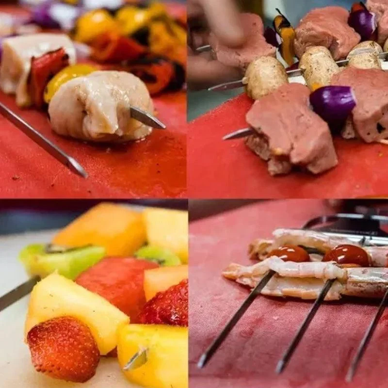 3 Way Grilling Skewers, Stainless Steel Skewers for BBQ -  - #tag1#