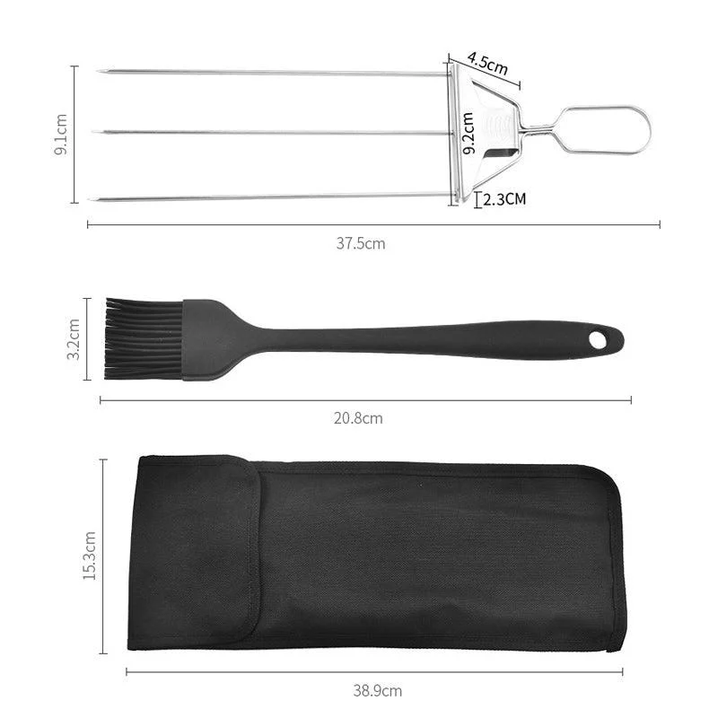 3 Way Grilling Skewers, Stainless Steel Skewers for BBQ -  - #tag1#