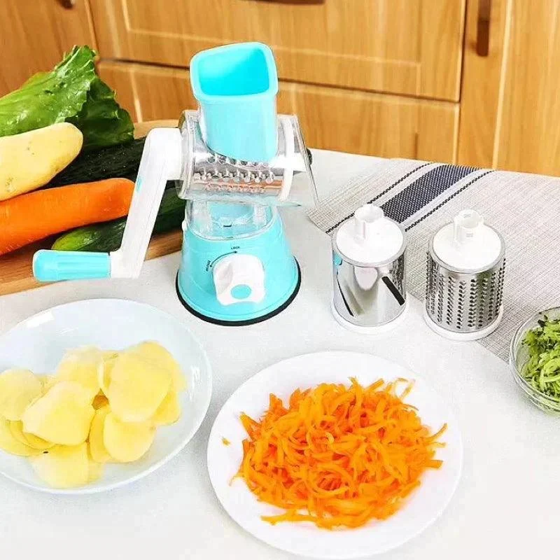 3 in 1 Rotary Cheese Grater Vegetable Slicer -  - #tag1#