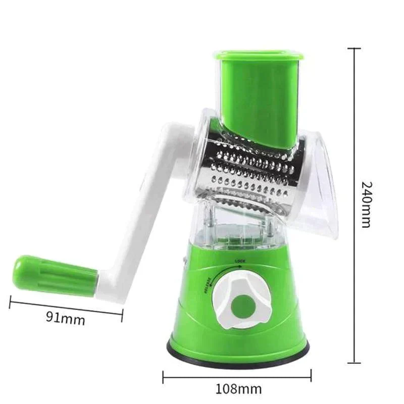3 in 1 Rotary Cheese Grater Vegetable Slicer -  - #tag1#