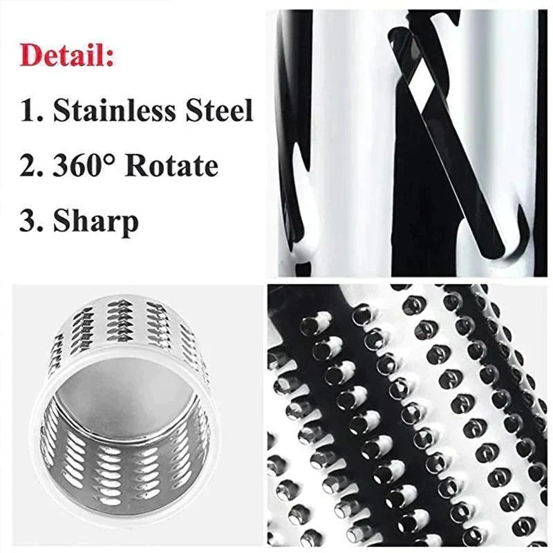 3 in 1 Rotary Cheese Grater Vegetable Slicer -  - #tag1#