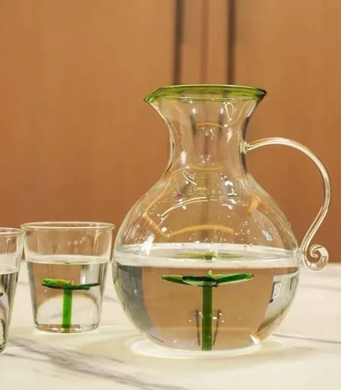 3 pcs Clover Water Pitcher and Tumblers Set Glass -  - #tag1#