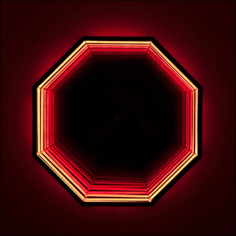 3d infinity mirror light wandleuchte led spiegel xlumina11