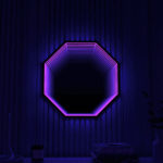 3d infinity mirror light wandleuchte led spiegel xlumina2
