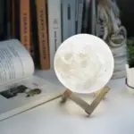 3d printed moon lamp with dual color sensor patchandbagel