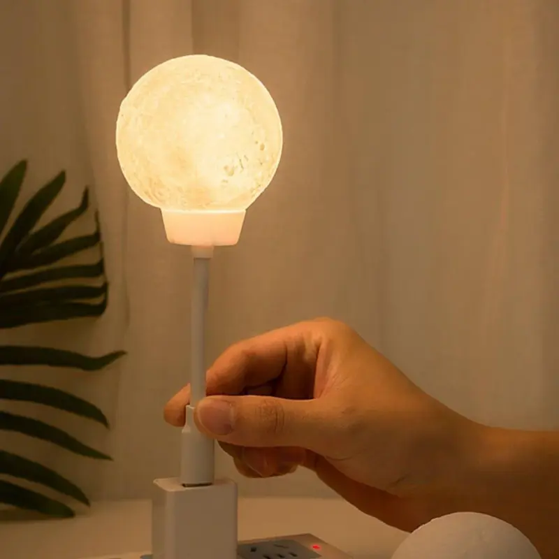 3d printed moon usb night light lamp patchandbagel