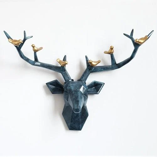 3d Big Deer Head Wall Decor for Home Statue Decoration Accessories -  - #tag1#
