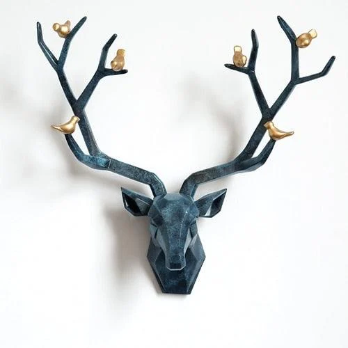 3d Big Deer Head Wall Decor for Home Statue Decoration Accessories -  - #tag1#