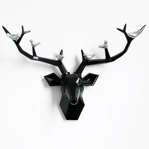 3d Big Deer Head Wall Decor for Home Statue Decoration Accessories -  - #tag1#