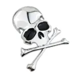 3d Metal skull skeleton bones Halloween Decoration tag1