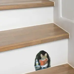 Realistic mouse hole wall sticker | Nice sticker for home (set of 3 or 5 pieces)
