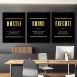 3pcs_15.7_23.6in-40cm_60cm_Modern_Abstract_Hustle_Grind_Execute_Wall_Art_-_-_tag1_-4122275 3pcs 15.7 23.6in 40cm 60cm Modern Abstract Hustle Grind Execute Wall Art tag1