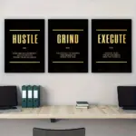 3pcs_15.7_23.6in-40cm_60cm_Modern_Abstract_Hustle_Grind_Execute_Wall_Art_-_-_tag1_-4122294 3pcs 15.7 23.6in 40cm 60cm Modern Abstract Hustle Grind Execute Wall Art tag1