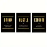 3pcs_15.7_23.6in-40cm_60cm_Modern_Abstract_Hustle_Grind_Execute_Wall_Art_-_-_tag1_-4122302 3pcs 15.7 23.6in 40cm 60cm Modern Abstract Hustle Grind Execute Wall Art tag1
