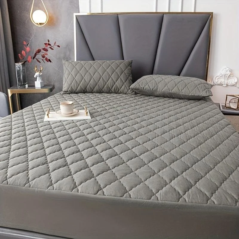 3pcs Interlayer Waterproof Mattress Protector, Embossed Design 360° -  - #tag1#