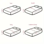 3pcs Interlayer Waterproof Mattress Protector Embossed Design 360 tag1