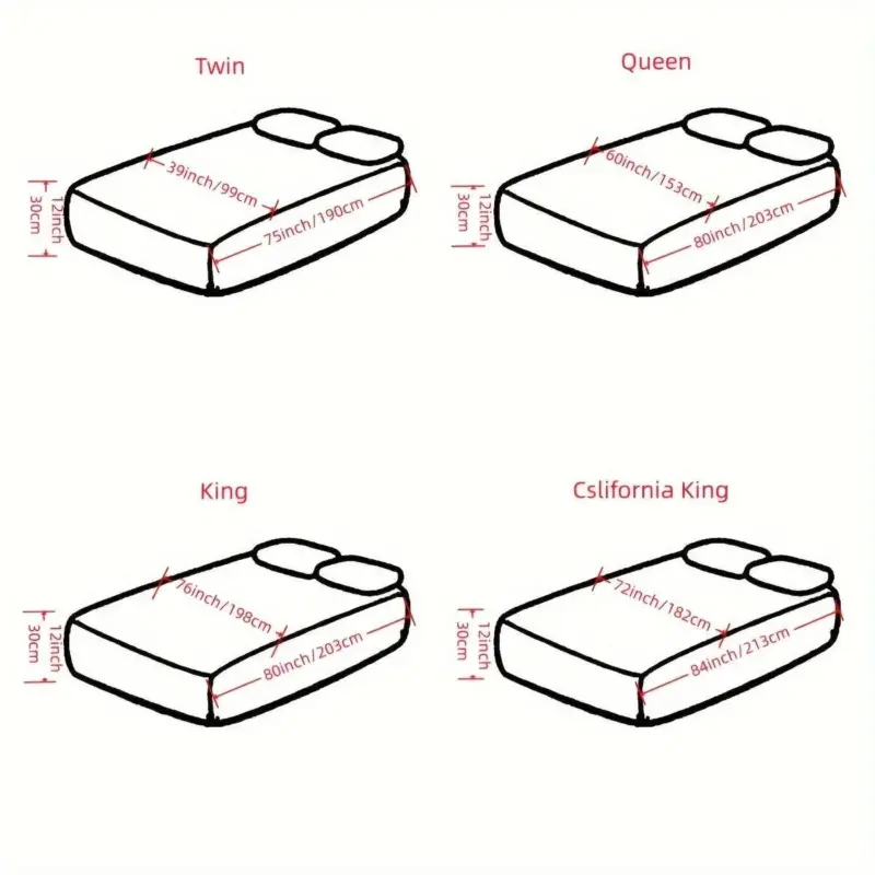 3pcs Interlayer Waterproof Mattress Protector Embossed Design 360 tag1