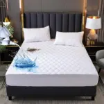 3pcs Interlayer Waterproof Mattress Protector Embossed Design 360 tag1