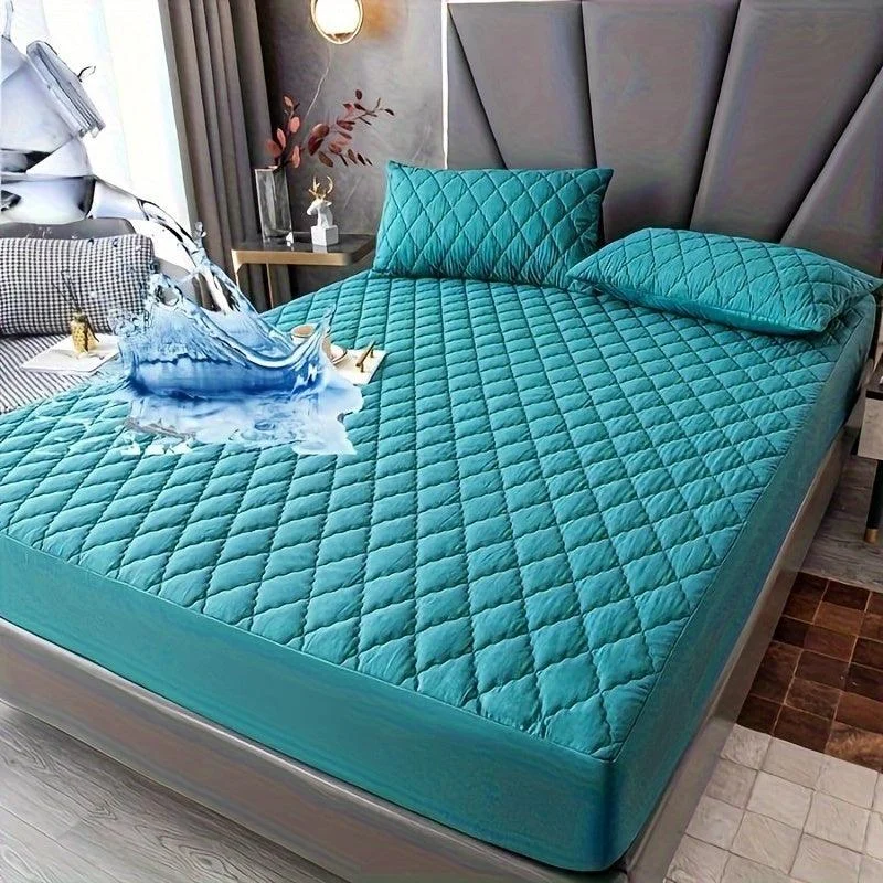 3pcs Interlayer Waterproof Mattress Protector, Embossed Design 360° -  - #tag1#