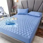 3pcs Interlayer Waterproof Mattress Protector Embossed Design 360 tag1