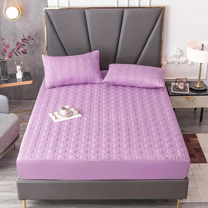 3pcs Interlayer Waterproof Mattress Protector, Embossed Design 360° -  - #tag1#
