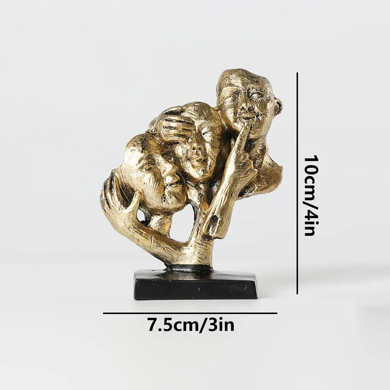 3pcs, Silence Is Golden Decorative Ornament, Abstract And Simple Sculptures The Thinker Statue -  - #tag1#