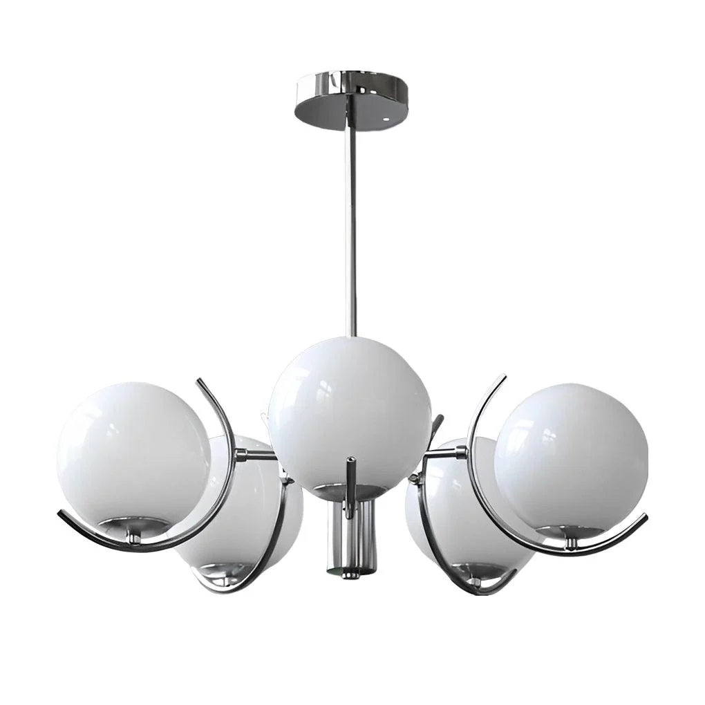 4/5-Light Glass Globe Ball Electroplating Iron Nordic Chandelier -  - #tag1#