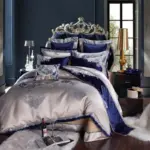 4-6-10PCS-Silk-Cotton-Jacquard-Bedding-Set-US-Queen-King-Size-Duvet-Cover-Bedsheet-Thick 4 6 10PCS Silk Cotton Jacquard Bedding Set US Queen King Size Duvet Cover Bedsheet Thick