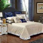 4 6 10Pcs Blue Jacquard Luxury Bedding Set King Queen Size US king 104X90in Cotton Flat 5df39ac6 fba7 4f90 b18e 169ffc2d214e