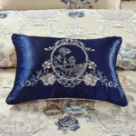 4 6 10Pcs Blue Jacquard Luxury Bedding Set King Queen Size US king 104X90in Cotton Flat b31f1b3f d686 4f59 b8d4 5211261244ab