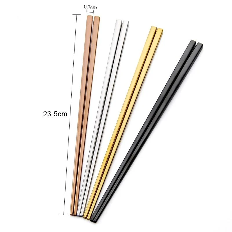 4 Colors Chopsticks Set Stainless Steel 18 10 Japanese Black Sushi Chop Stick Set Titanize Chopsitcks 5282d56a 0dee 47af 9622 99a26b9e76bf