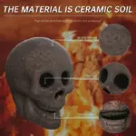 4 Pack Halloween Fire Pit Skull Ceramic Props tag1