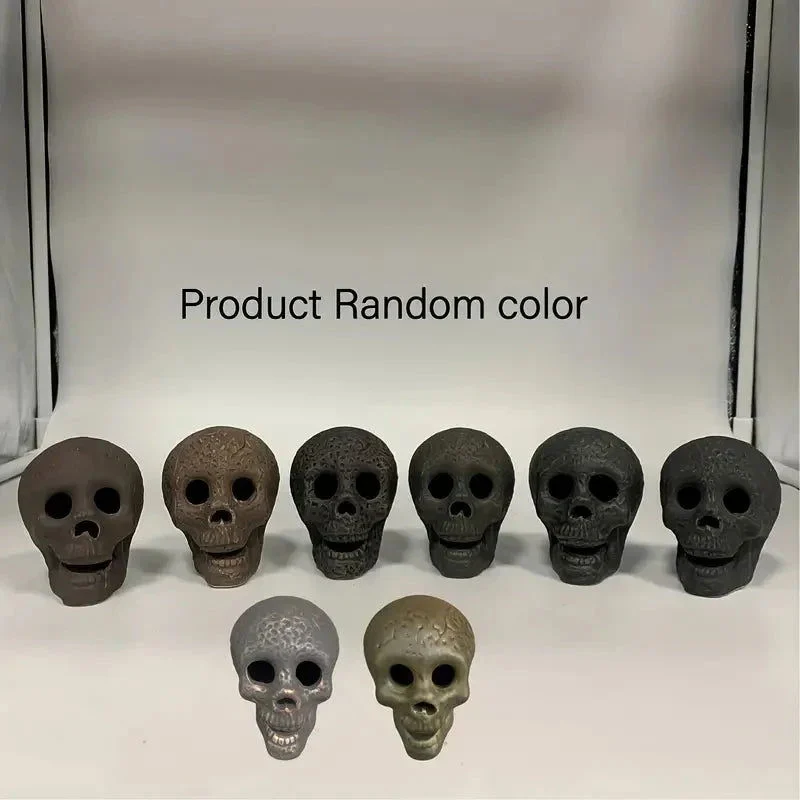 4-Pack: Halloween Fire Pit Skull Ceramic Props -  - #tag1#