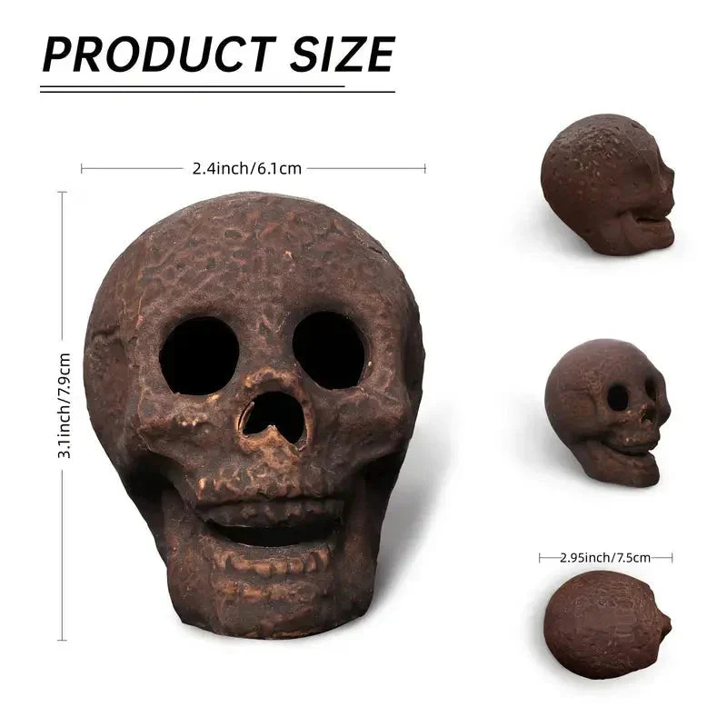 4-Pack: Halloween Fire Pit Skull Ceramic Props -  - #tag1#